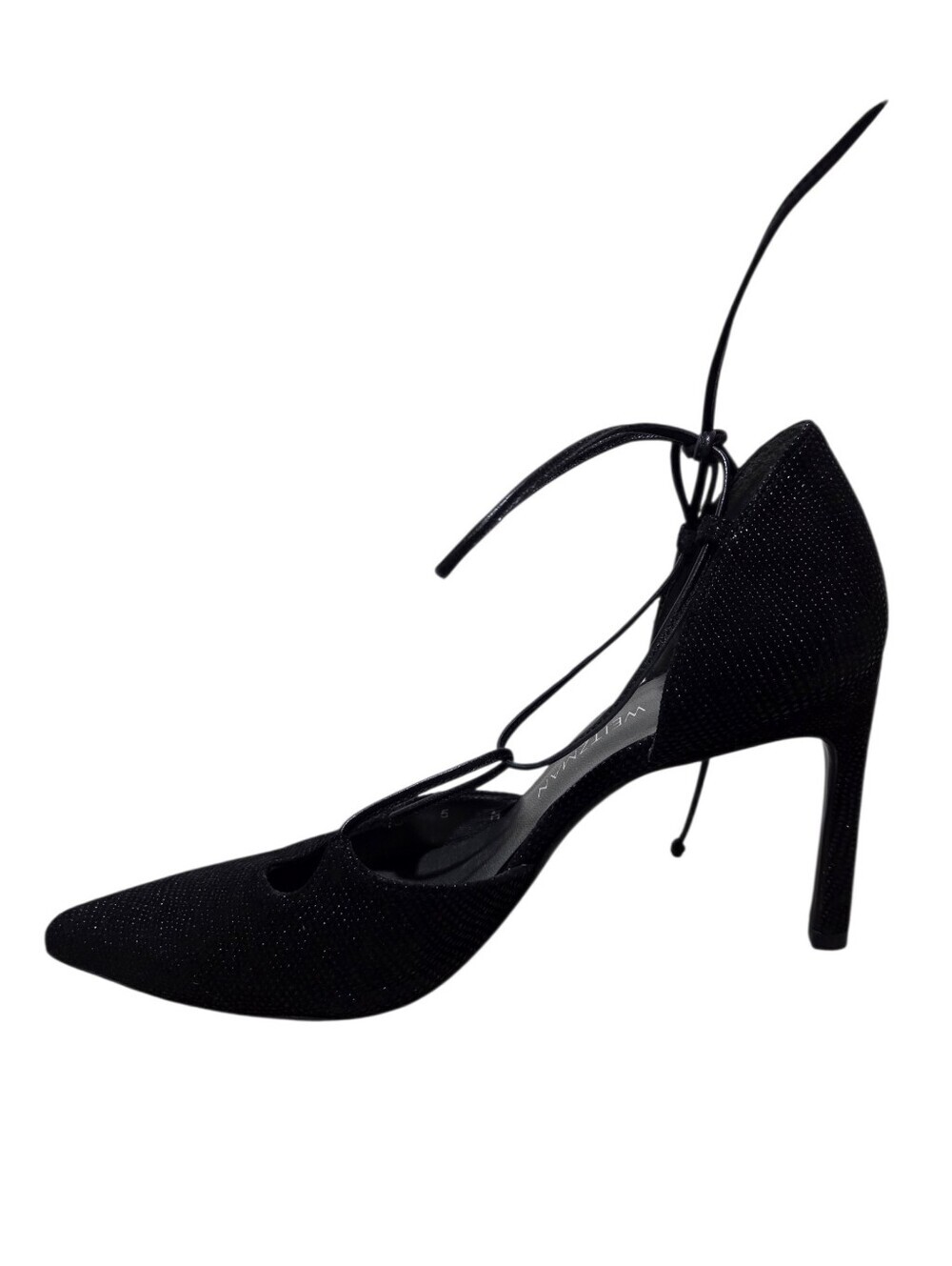 Stuart Weitzman Pryrite Crystal Lace-Up Stiletto Heels Black Size 5 - Picture 7 of 13
